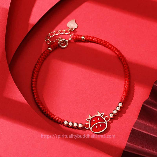 Ancient Tibetan Buddhist Red String Tradition  12 Chinese Zodiac Lucky Red String Bracelet