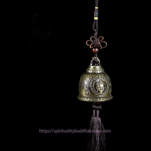 Spirituality Feng Shui Buddha Koi Fish Phoenix Wind Chime Bell Luck Wall Hanging Decoration
