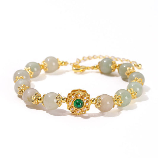 Jade-Armband mit natürlicher Jade-Glücksperle