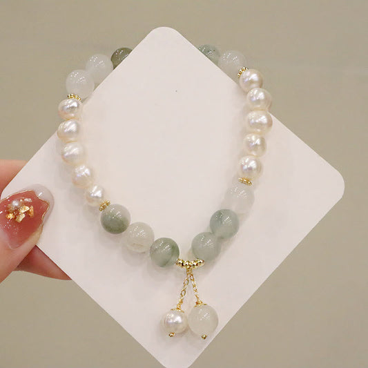 Jade  Natural Pearl Jade Healing Sincerity Bracelet