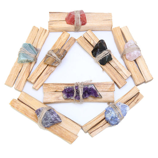 Spiritualité, Bouddha, Karma, Palo Santo naturel, Cristal rose, Améthyste, Obsidienne noire, Cristal de purification, Ensemble d'autel, Fournitures spirituelles