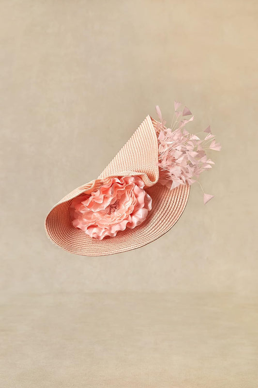 Tea Party Fascinator Hat for Women Kentucky Headwear Feather Derby Pillbox Wide Church Hat for Cocktail Wedding