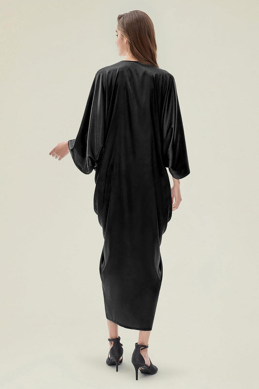 1920s Dresses for Women - Hollywood Style Dress Great Gatsby Evening Gown with Outfit Batwing Sleeves Art Deco Coat