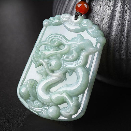 Jade  Natural Jade 12 Chinese Zodiac Abundance Amulet Pendant Necklace