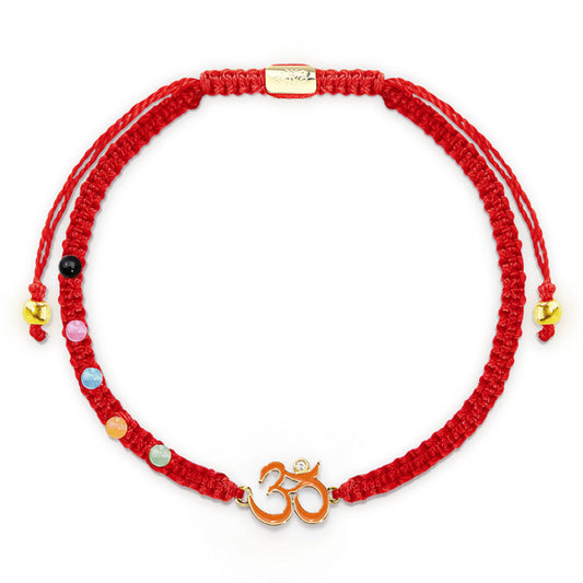 Ancient Tibetan Buddhist Red String Tradition  Tibetan Handmade OM Mindfulness Red String Bracelet