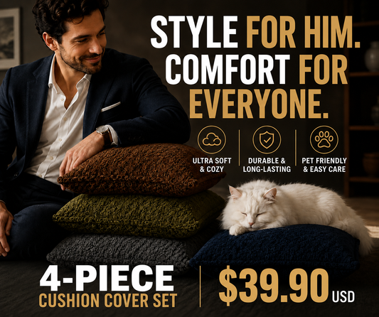 Modern Chenille Cushion Cover – Soft Textured Home Décor