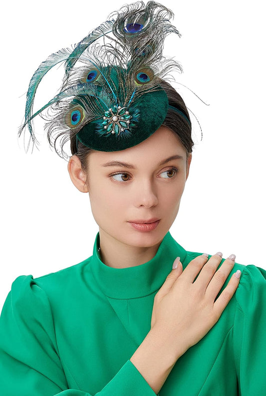Fascinator Hat Tea Party Kentucky Fascinator Derby Pillbox Headband for Costume Headwear