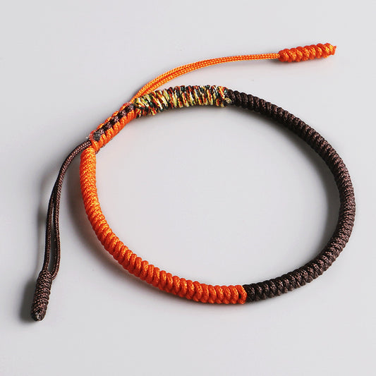 Tri-Colored Vajra Knot Bracelet - Symbol of Strength, Protection, and Fashion