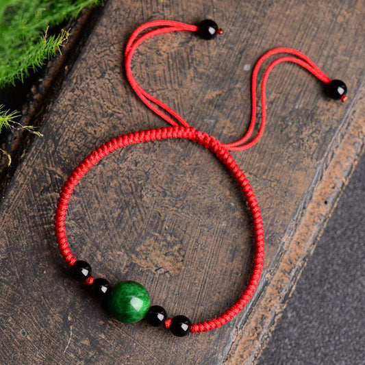 Jade  Lucky and Success Jade Red String Bracelet