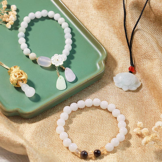 Jade  Bring Positivity and Hope Luck White Jade Bundle
