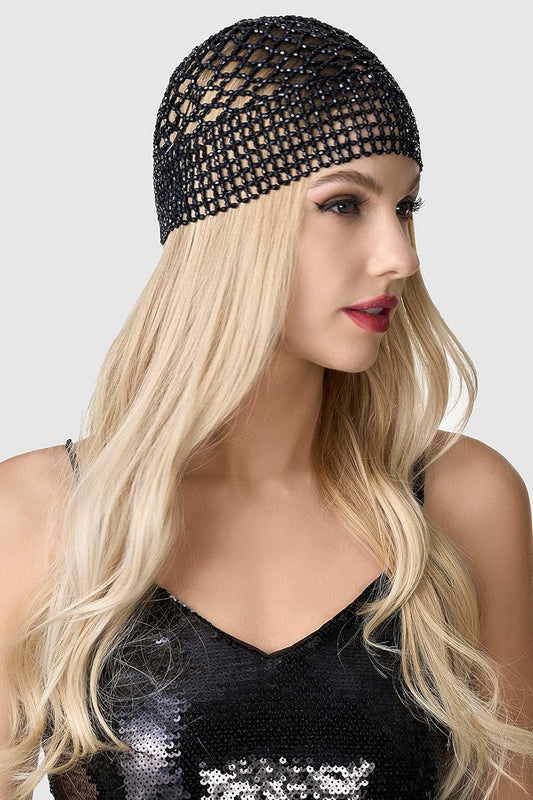 1920s Beaded Cap Headpiece Belly Dance Cap Exotic Cleopatra Headpiece for Gatsby Themed Party