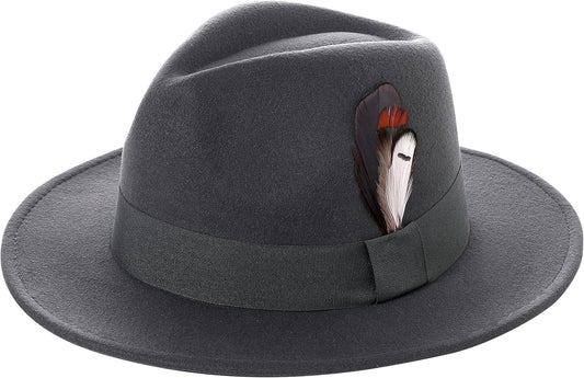 Fedora Hats Cap for Men Women Wide Brim Hat 1920s Gatsby Panama Costume Accessories