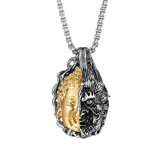 Spirituality Half Buddha Half Devil Powerful Necklace