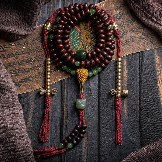 Spiritualität Buddha Karma Natur Tibet 108 Mala Perlen Lila Bodhi Samen Hetian Cyan Jade Kupfer Dorje Friedensarmband