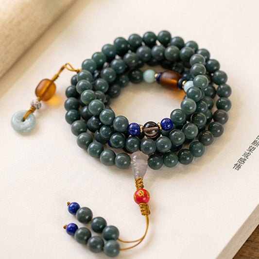 Spirituality Buddha Karma 108 Beads Bodhi Seed Blessing Meditation Bracelet Mala