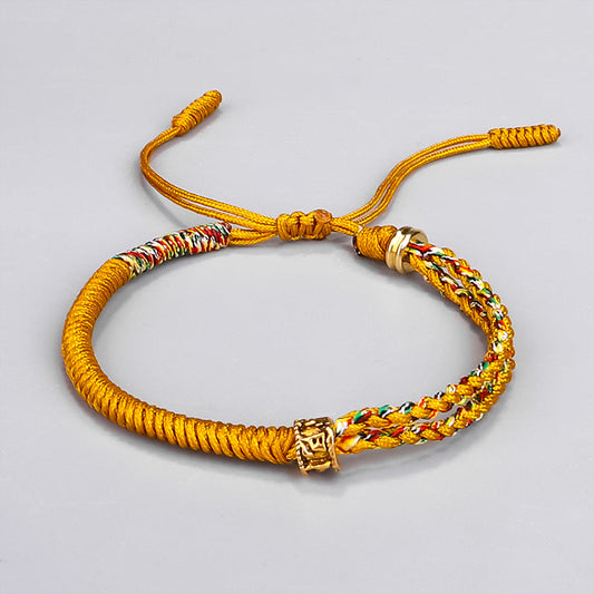 Om Mani Padme Hum – Sechs-Silben-Vajra-Knoten-Armband – Eine Verschmelzung von Tradition und Moderne zum spirituellen Schutz