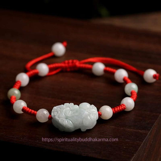 Jade  Natural Jade PiXiu Luck Bracelet