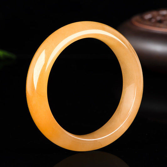Jade  Natural Golden Silk Jade Wealth Bracelet Bangle