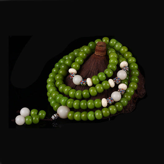 Cyan Bodhi Seed Mala 108 Perlen Erfolgsarmband Halskette (Zusätzliche 30% Rabatt | CODE: FS30)