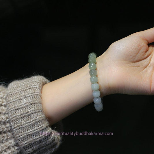 Jade-Farbverlauf-Geld-Glückssegen-Armband 