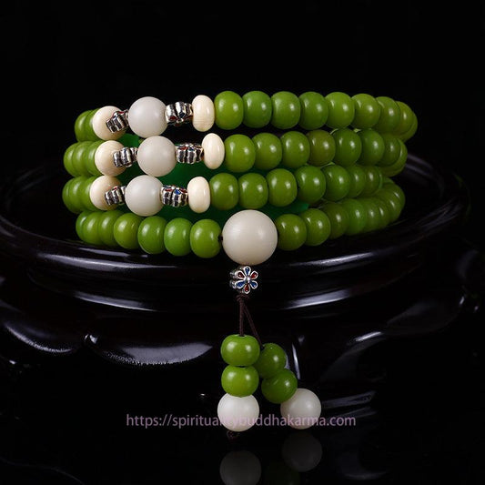 Cyan Bodhi Seed Mala 108 Perlen Erfolgsarmband Halskette (Zusätzliche 30% Rabatt | CODE: FS30)