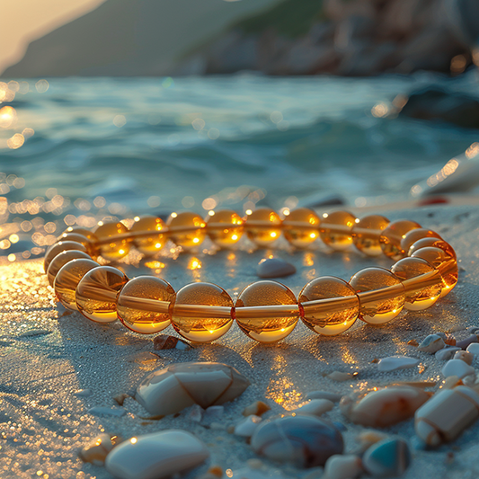 Bracelet de main en cristal de citrine dorée naturelle N008 7A : renforcez votre confiance en vous et attirez la richesse grâce à son énergie curative.