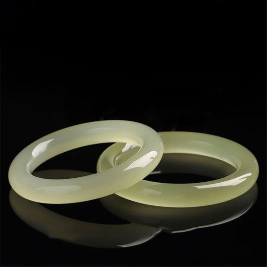 Jade  Natural Afghanistan Jade Abundance Cuff Bracelet Bangle